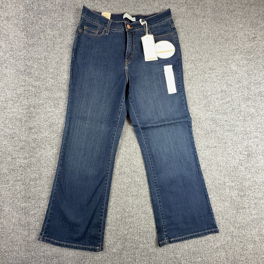 Levis Perfectly Slimming 512 Jeans Womens 14P Dark Wash High Rise Bootcut 58546